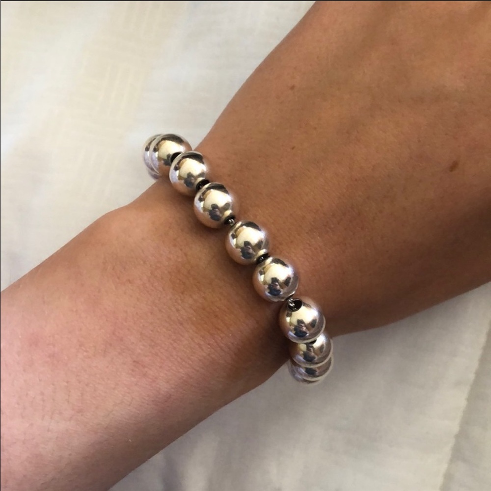 Sterling silver bead bracelet